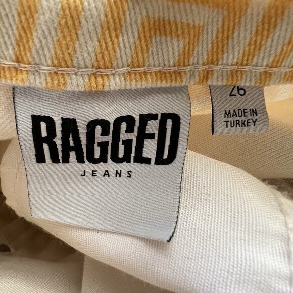 Ragged Priest Jeans Womens 26 Straight Leg Solar Geometric Abstract Festival S15 - Picture 11 of 11